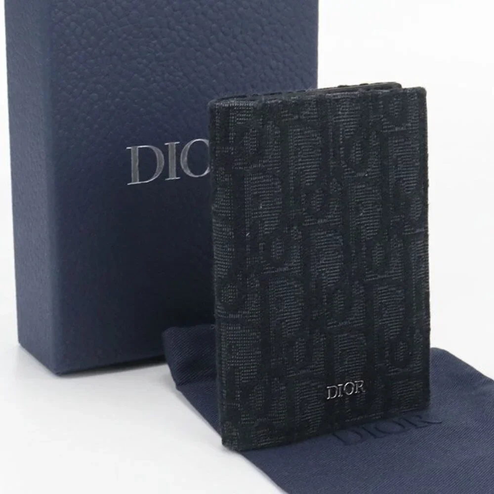 Dior Bifold Card Holder Oblique 2 yse Card Case Jacquard